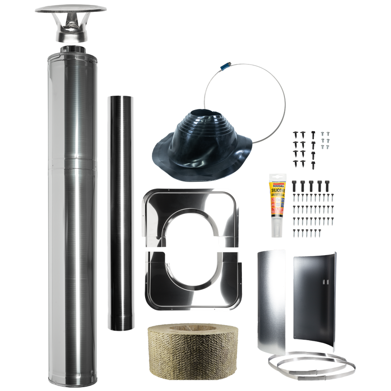 Jekleni izolirani dimniški komplet - HARVIA