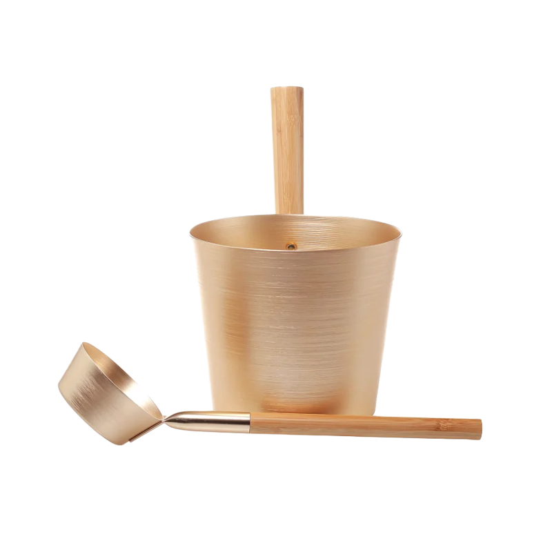 SAUFLEX set vedro in zajemalka 5 l, zlata