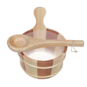 Leseno vedro in zajemalka SAUFLEX 4 l, bor, cedra - 1