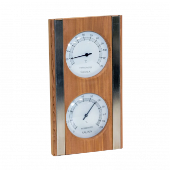 Termo-higrometer SAUFLEX, cedra, bela barva