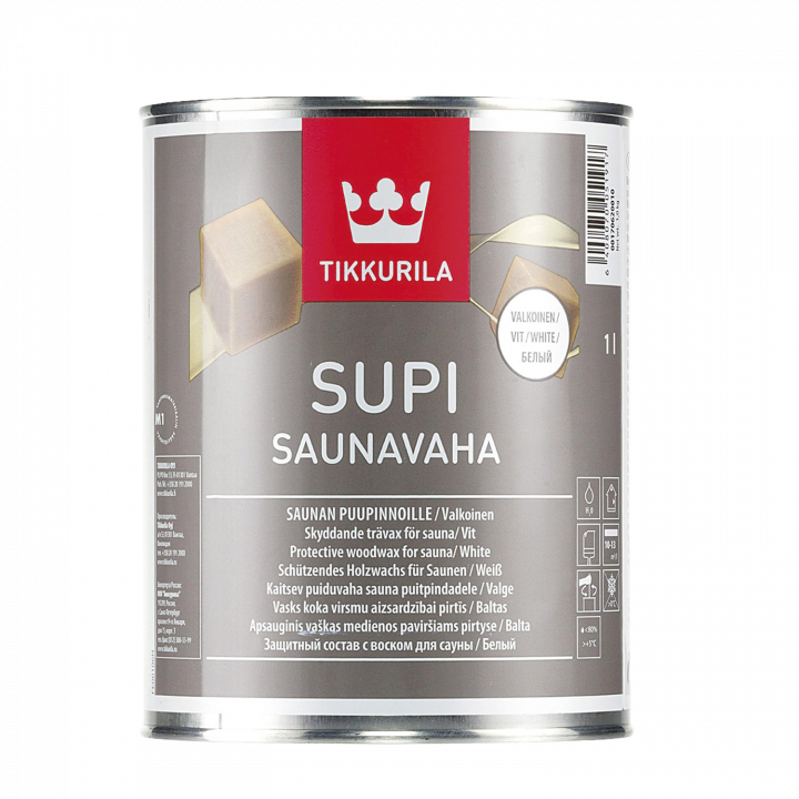Tikkurila Supi Saunavaha 1 l , bela