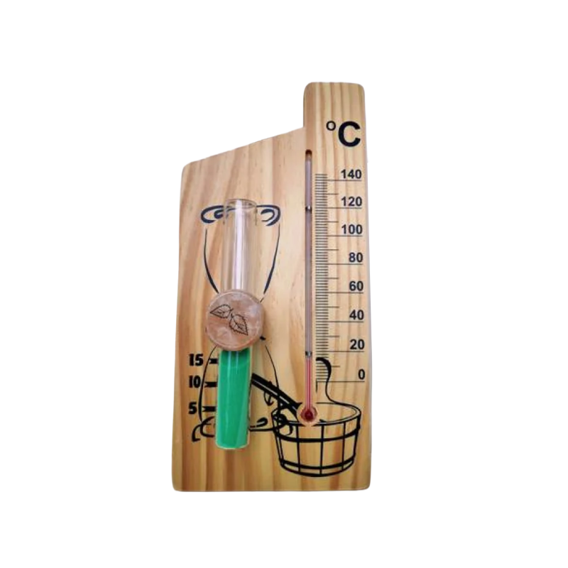 Peščena ura - špiritni termometer, zelena