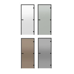 Steklena vrata za savno HARVIA 8x19 (okvir iz črnega bora) 