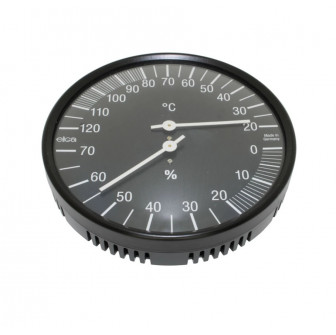 Termometer-higrometer, črn