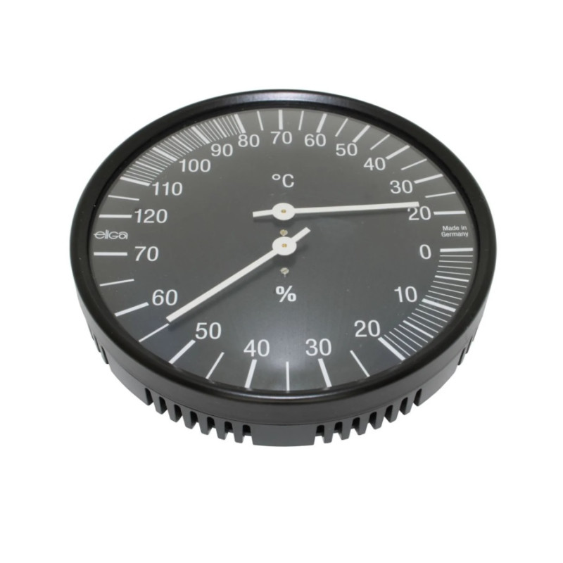 Termometer-higrometer, črn