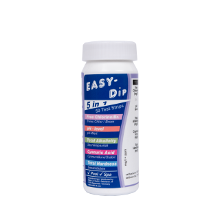 Testni trakovi za vodo Easy-Dip 5 v 1, pH/CL/BR/stabilizator/alkalnost/trdota