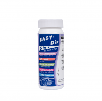 Testni lističi za vodo Easy-Dip 5 v 1, pH/CL/BR/stabilizator/alkalnost/trdota