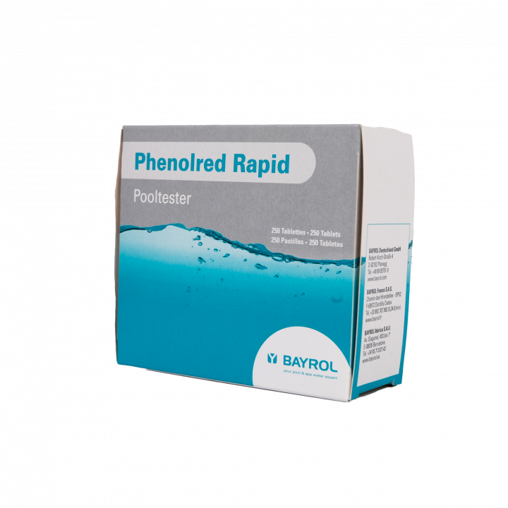 Tablete za testiranje vode Phenolred Rapid, za določanje pH, 10 tablet
