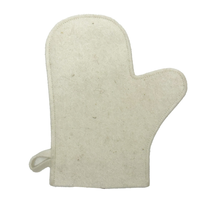 Volnena rokavica za savno, bela