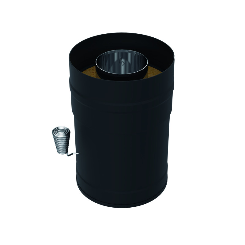 Dimniška loputa HARVIA, črna, jeklo